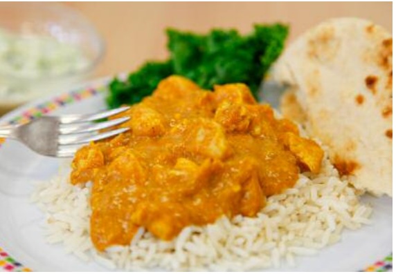 Chicken tikka with rice is a tempting choice on the menu