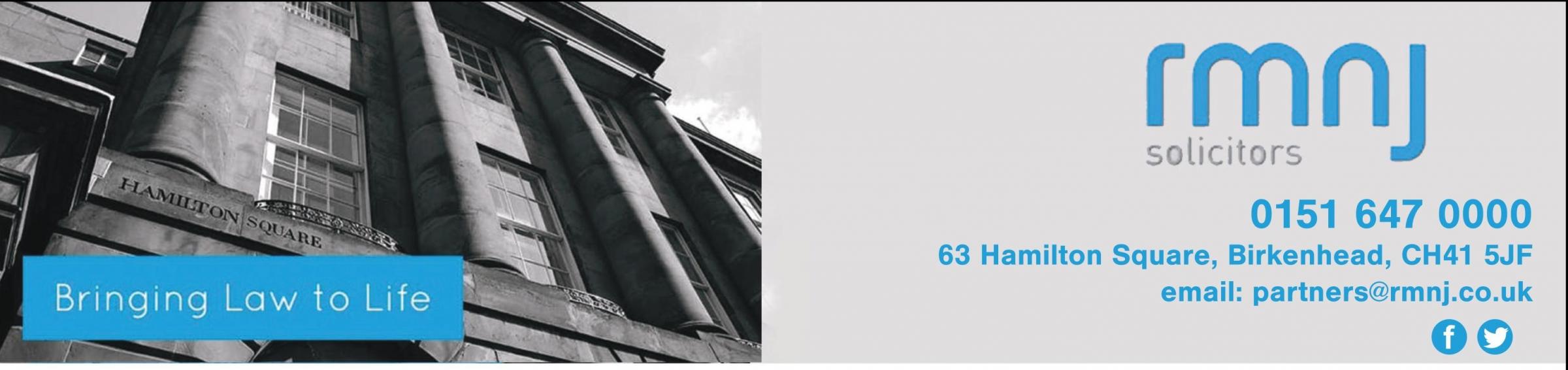 RMNJ Solicitors are proud to have been Bringing Law to Life for the Wirral Community for over 70 years.