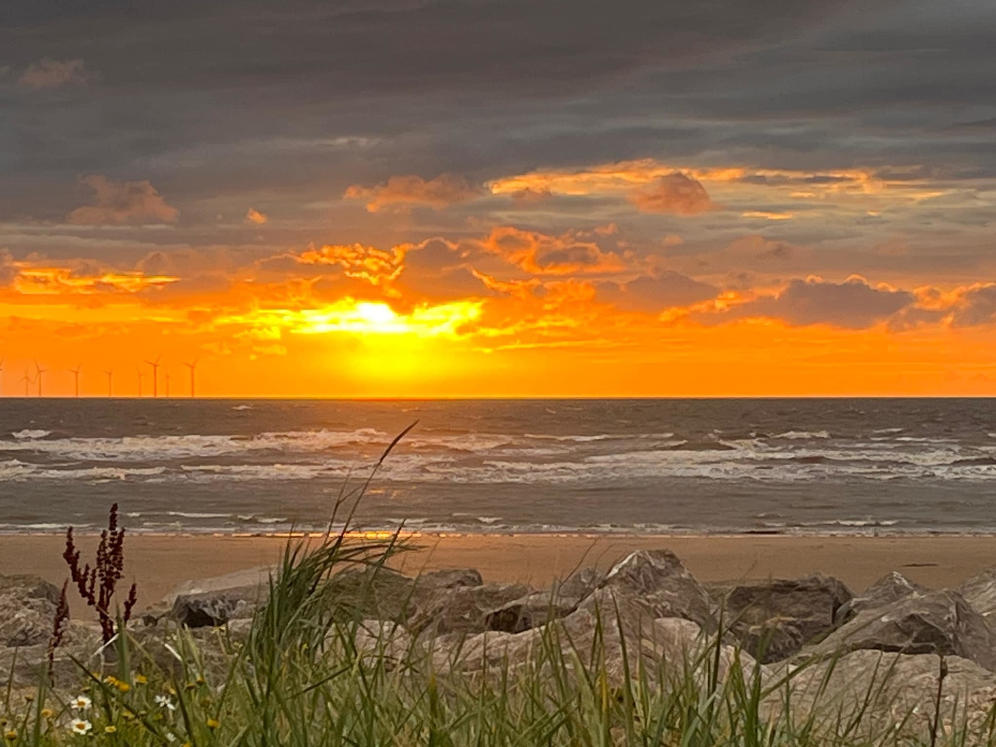 Sunset in New Brighton by Frank Hunter