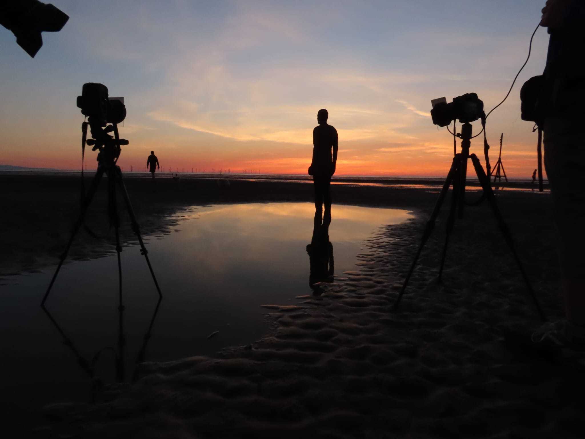 In the suns spotlight on Crosby beach by Suzy Makin