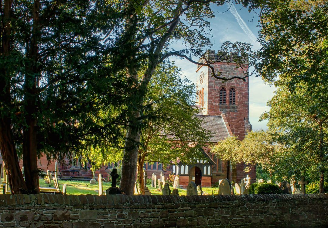 St Bridgets in West Kirby in the sunshine by David Mansell