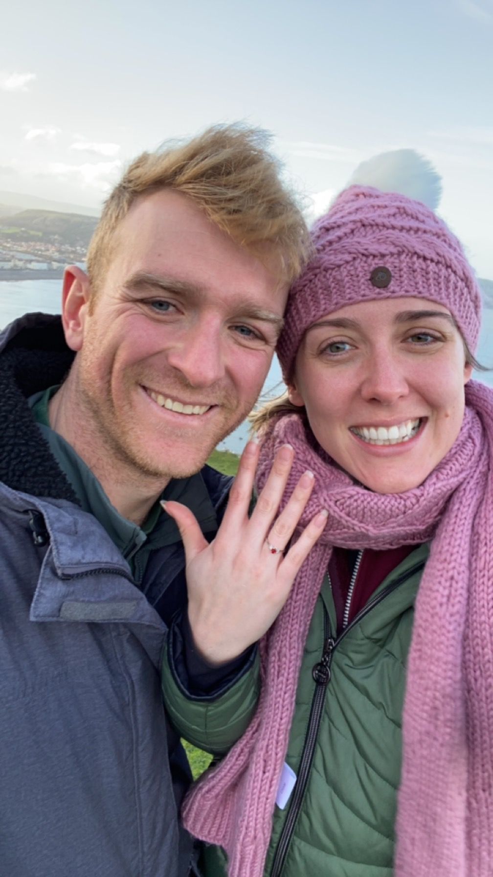 Vicky Green with partner Mick at the time she was engaged in Llandudno.