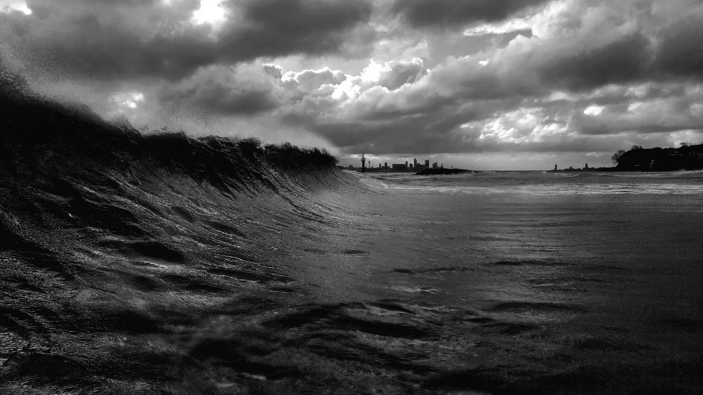 New Brighton waves by Chris Britton