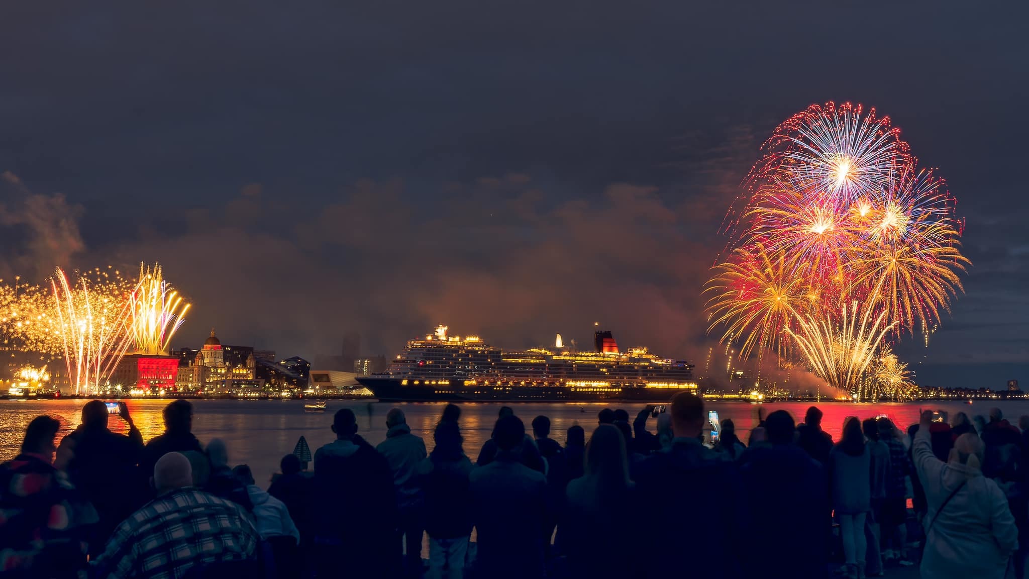 Fireworks at Seacombe by Mick Ryan
