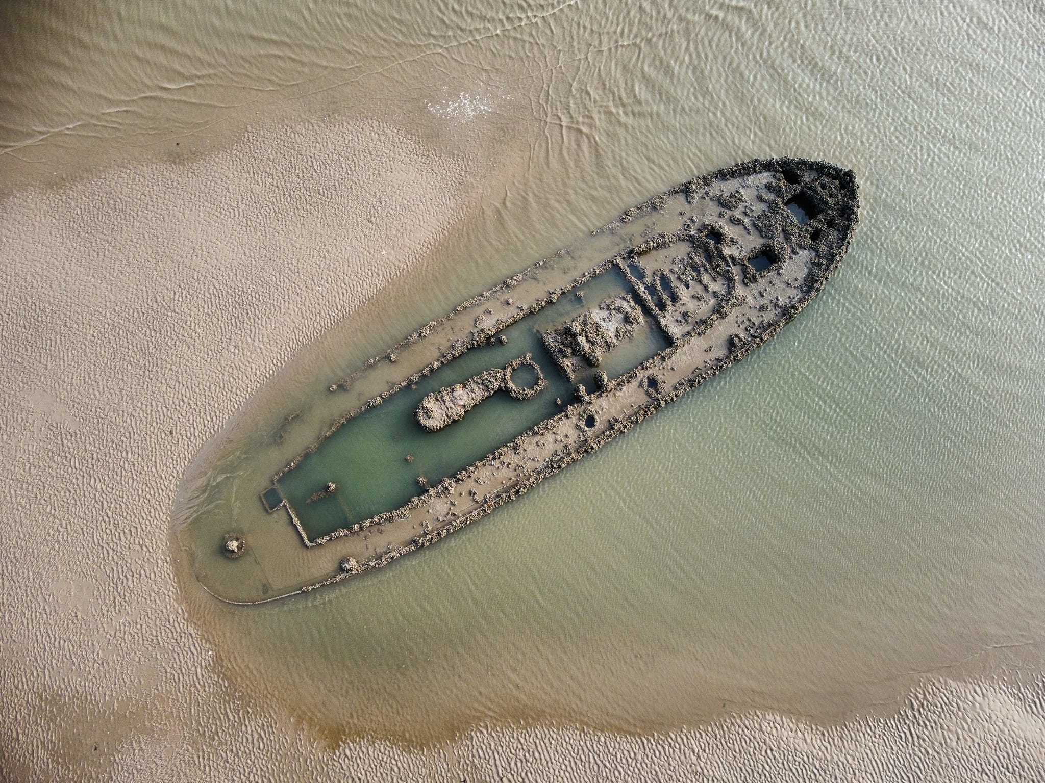 SS Denham on the coast by Paul Anderson