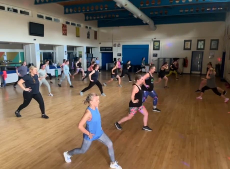 More than 40 women attend each fitness class