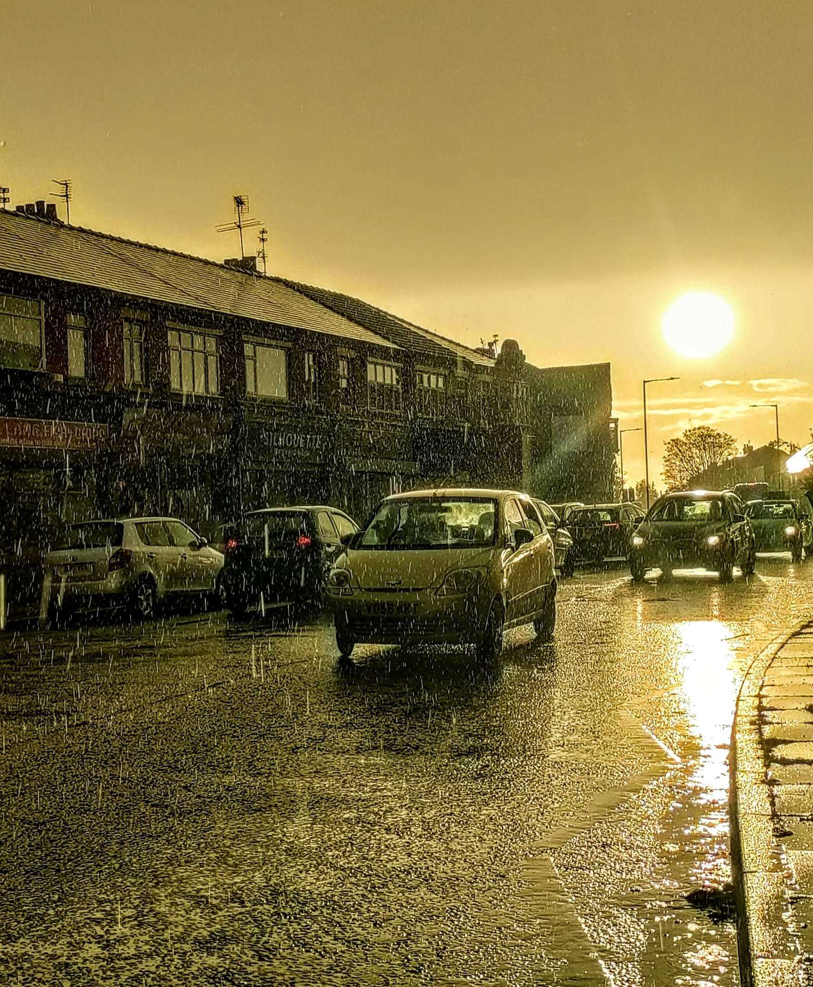 Rain and sun on Mill Lane, Liscard by Kimberley Phillips