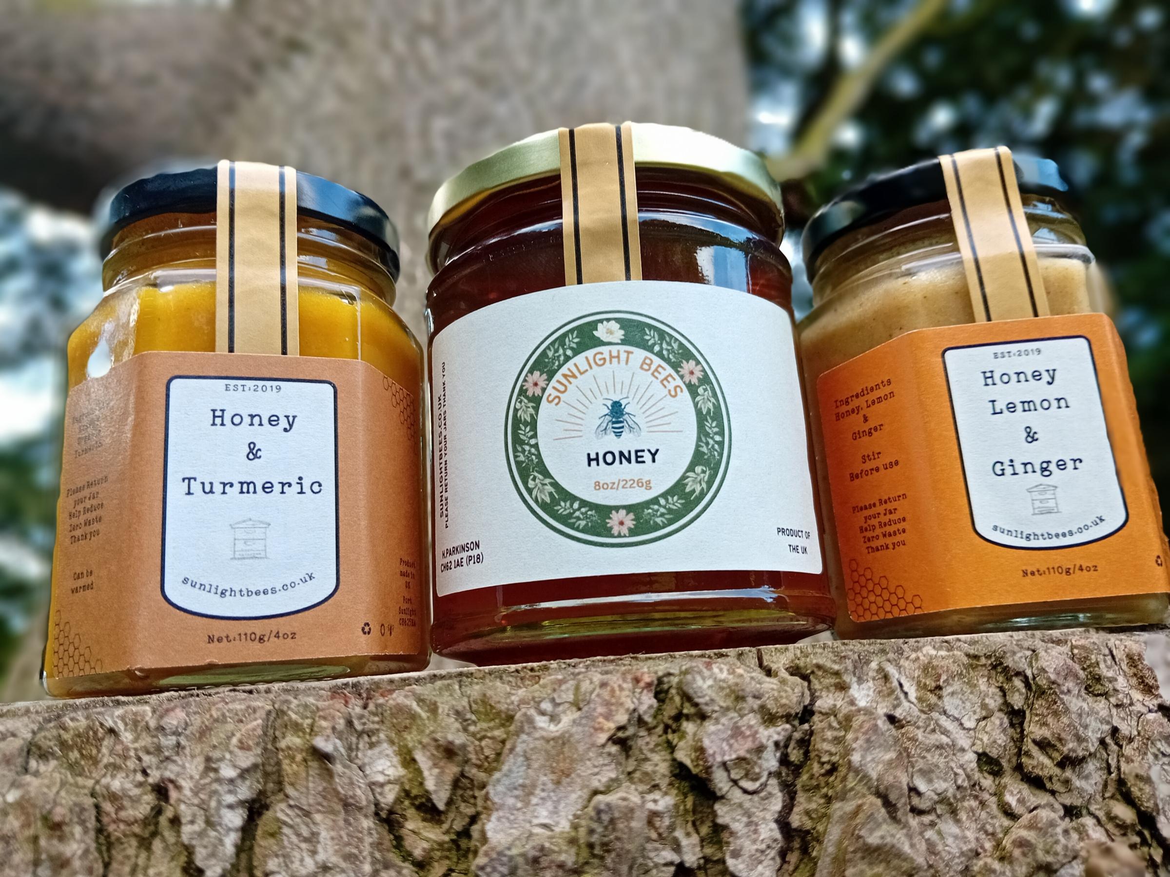 The award-winning honey is sold at farmers market around Wirral