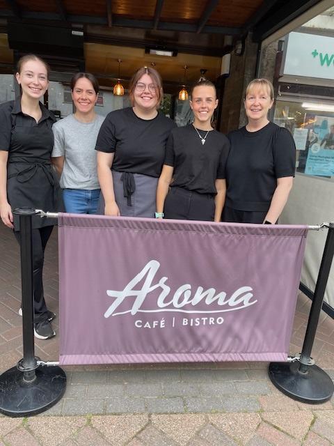 The hard-working team at Aroma