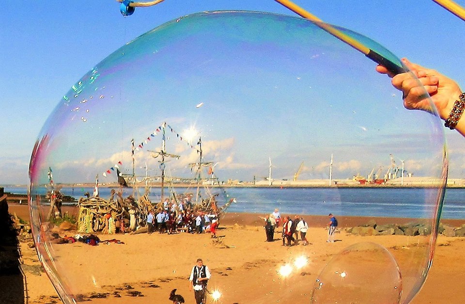 A pirates life through a bubble by Jan Peddie