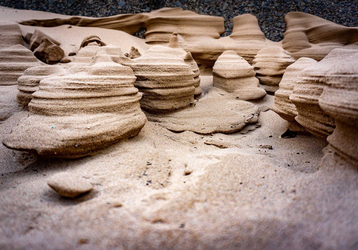 Wind formed sand by Ian Hallet