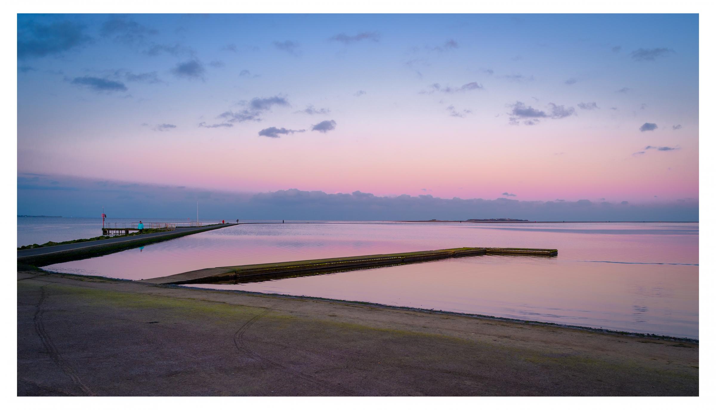 Walking the lake, West Kirby