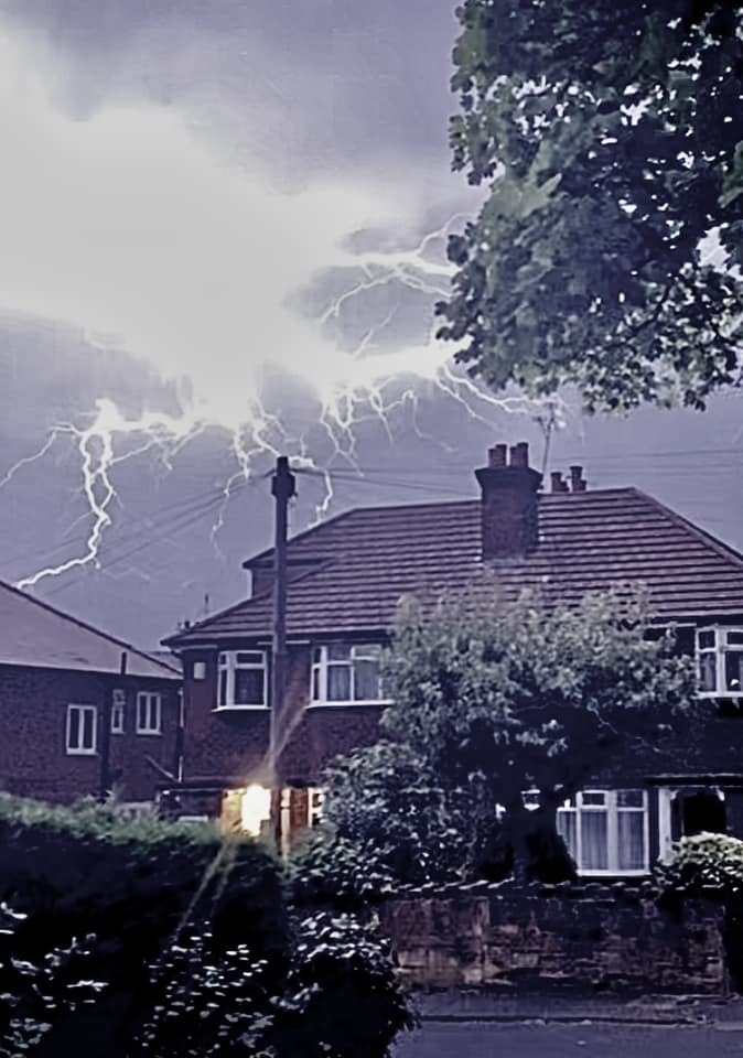 Lightning strikes by Beryl Cooke